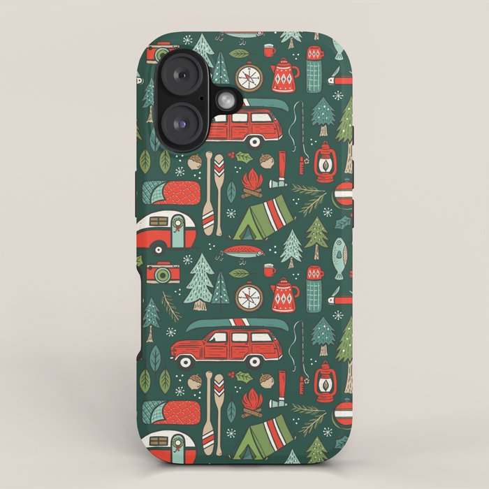 Seasons Greetings - Camping Christmas iPhone Case Gallery Image 1