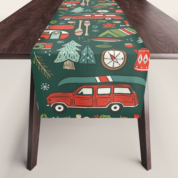 Seasons Greetings - Camping Christmas Table Runner Gallery Image 1