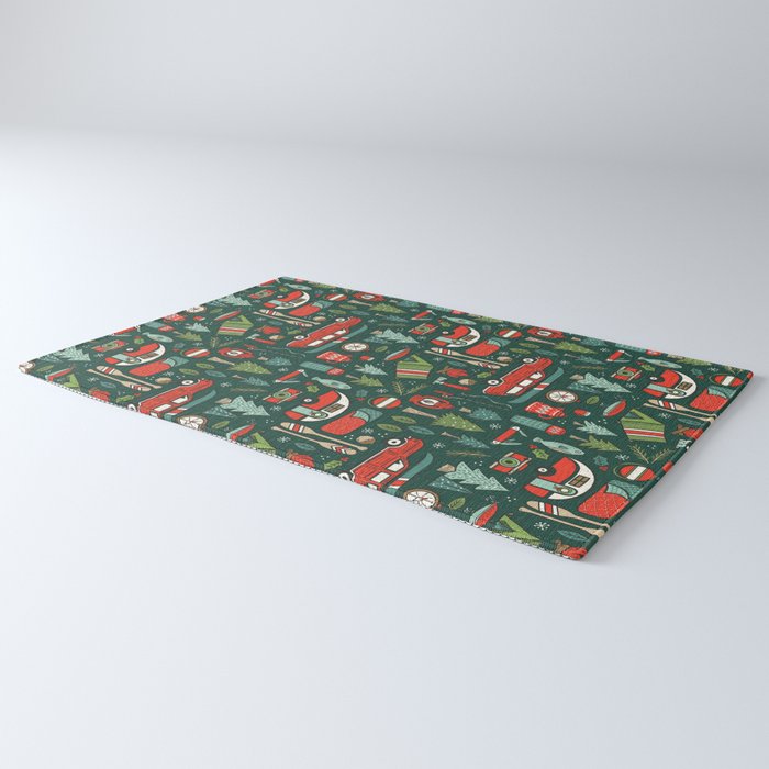 Seasons Greetings - Camping Christmas Rug Gallery Image 3