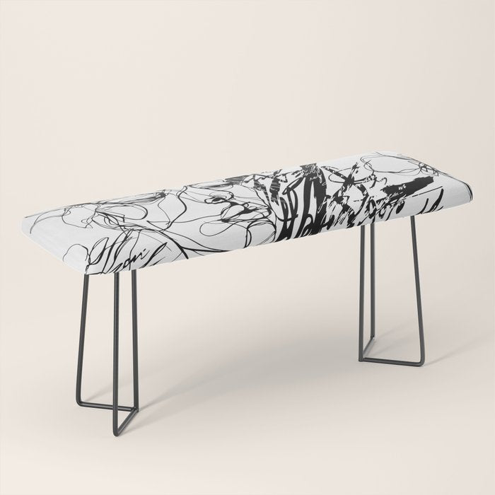 The Edge Of Grace Expressive Line Art Portrait Bench Gallery Image 1