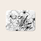 The Edge Of Grace Expressive Line Art Portrait Bath Mat Gallery Image 1