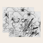 The Edge Of Grace Expressive Line Art Portrait Placemat Gallery Image 1