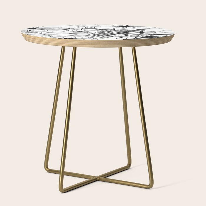 The Edge Of Grace Expressive Line Art Portrait Side Table Gallery Image 1