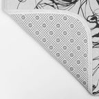 The Edge Of Grace Expressive Line Art Portrait Bath Mat Gallery Image 2