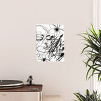 The Edge Of Grace Expressive Line Art Portrait Poster Gallery Image 2