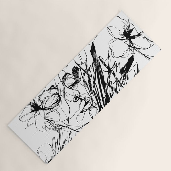 The Edge Of Grace Expressive Line Art Portrait Yoga Mat Gallery Image 1
