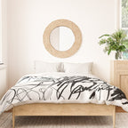 The Edge Of Grace Expressive Line Art Portrait Duvet Cover Gallery Image 3