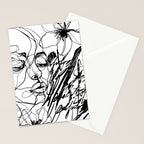 The Edge Of Grace Expressive Line Art Portrait Stationery Card Gallery Image 2