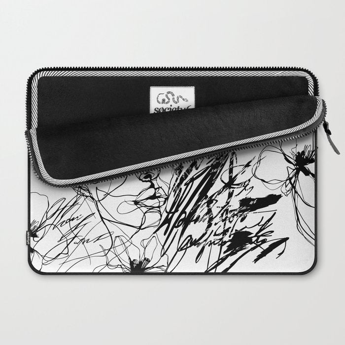 The Edge Of Grace Expressive Line Art Portrait Laptop Sleeve Gallery Image 2