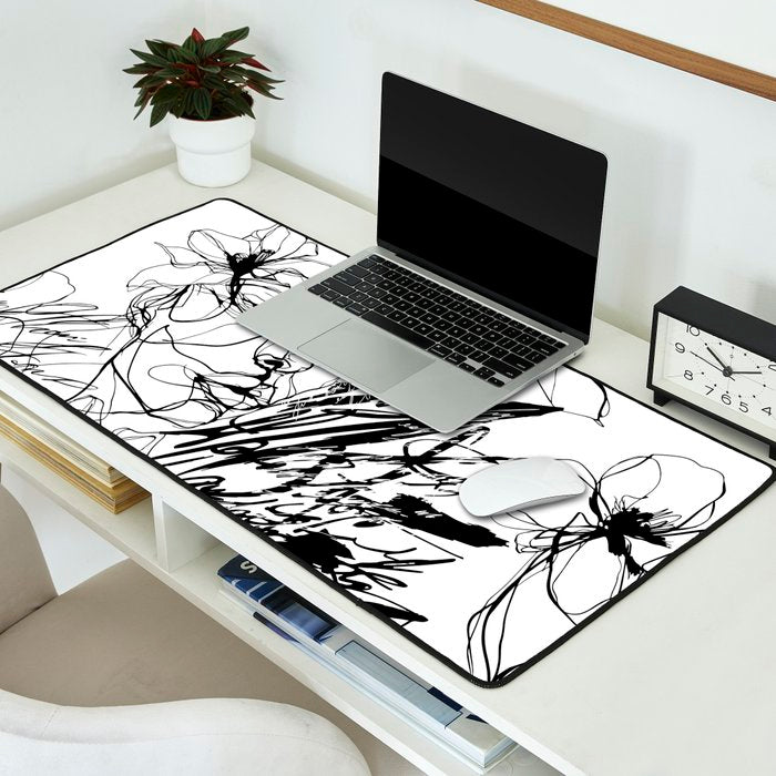 The Edge Of Grace Expressive Line Art Portrait Desk Mat Gallery Image 2