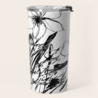 The Edge Of Grace Expressive Line Art Portrait Travel Mug Gallery Image 2