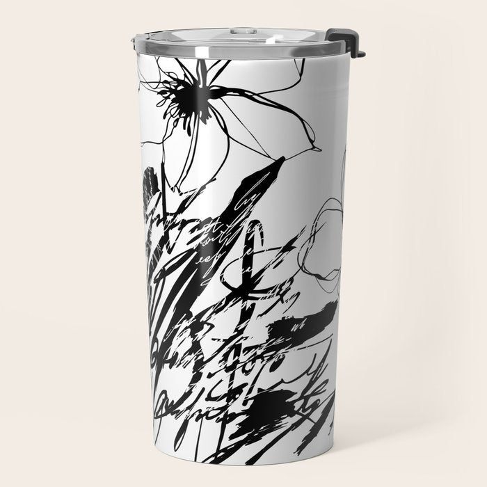 The Edge Of Grace Expressive Line Art Portrait Travel Mug Gallery Image 2