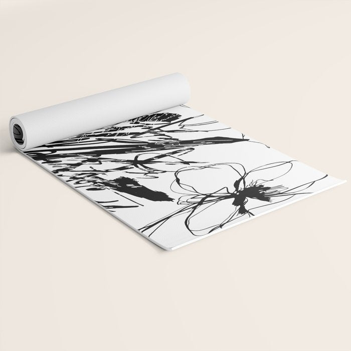 The Edge Of Grace Expressive Line Art Portrait Yoga Mat Gallery Image 2