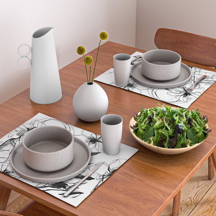 The Edge Of Grace Expressive Line Art Portrait Placemat Gallery Image 2