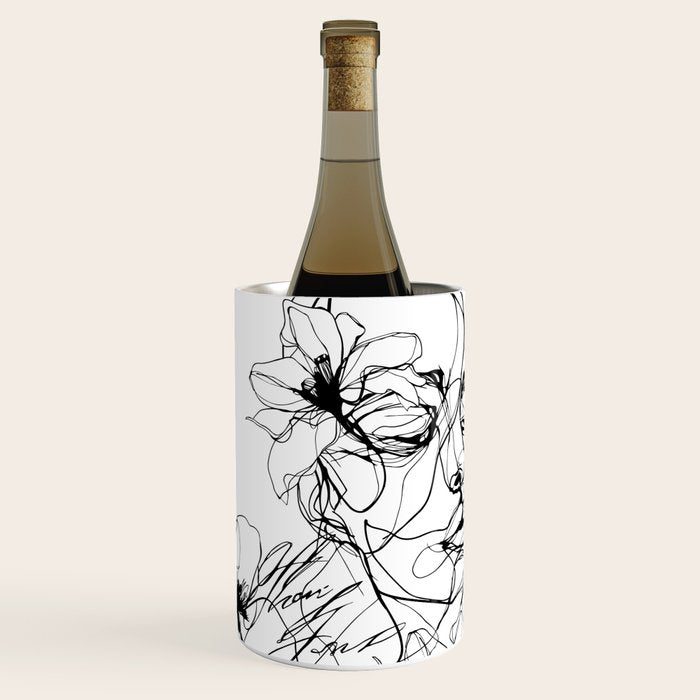 The Edge Of Grace Expressive Line Art Portrait Wine Chiller Gallery Image 2