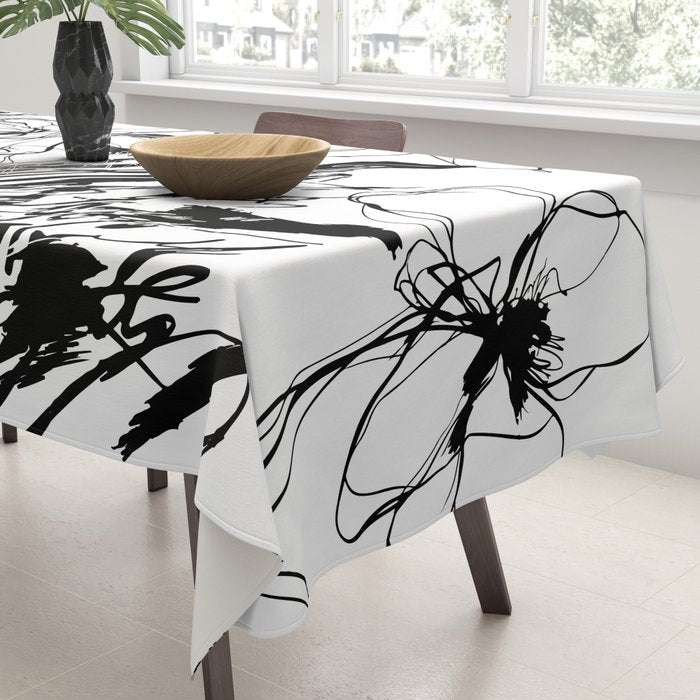 The Edge Of Grace Expressive Line Art Portrait Tablecloth Gallery Image 3