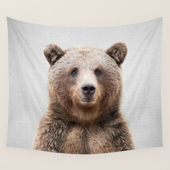 Grizzly Bear - Colorful Wall Tapestry Gallery Image 4
