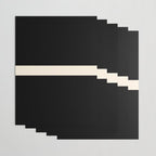 Single Stripe Minimalist Modern Color Block in Almond Cream and Black Wrapping Paper Gallery Image 3