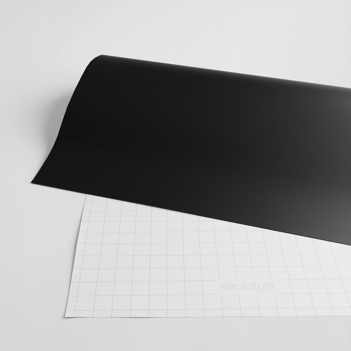Single Stripe Minimalist Modern Color Block in Almond Cream and Black Wrapping Paper Gallery Image 2