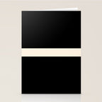 Single Stripe Minimalist Modern Color Block in Almond Cream and Black Stationery Card Gallery Image 2