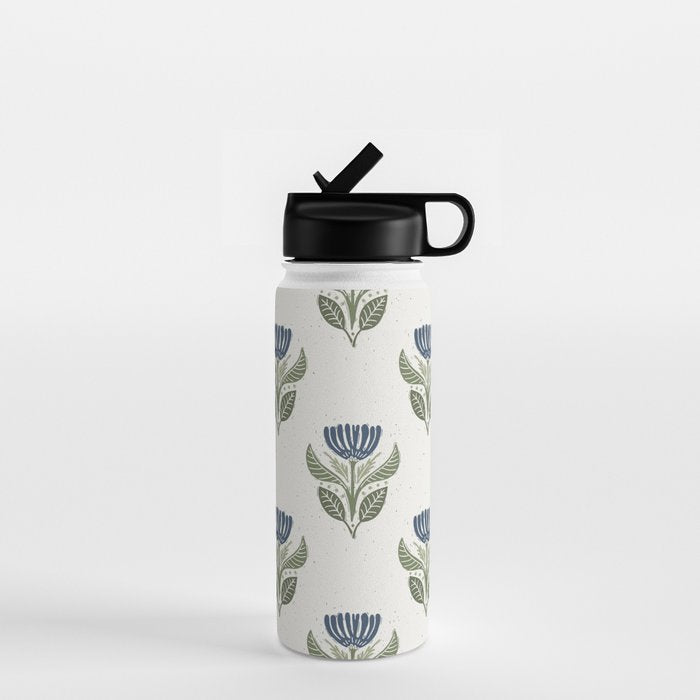 Stamped Floral Water Bottle Gallery Image 1