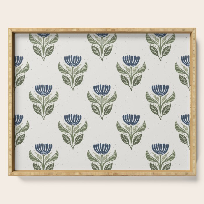 Stamped Floral Serving Tray Gallery Image 1