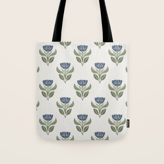 Stamped Floral Tote Bag Gallery Image 1
