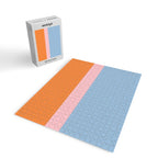 Color Block Striped Solid Orange Pink Light Blue Jigsaw Puzzle Gallery Image 2