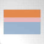 Color Block Striped Solid Orange Pink Light Blue Welcome Mat Gallery Image 1