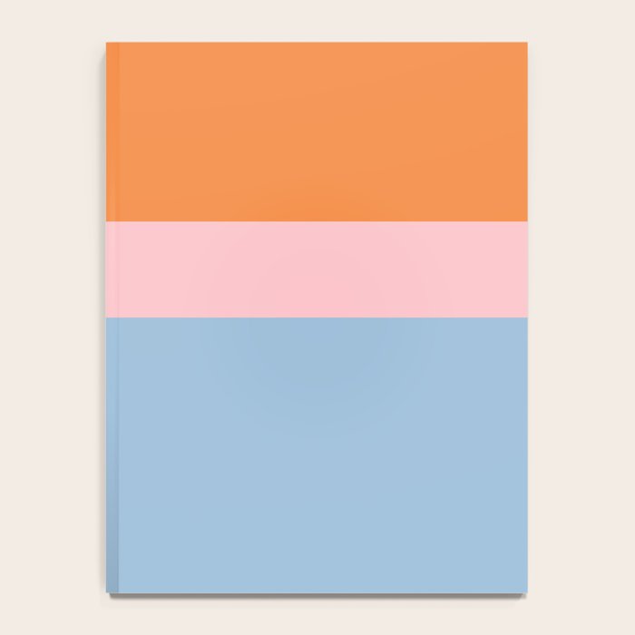 Color Block Striped Solid Orange Pink Light Blue Notebook Gallery Image 4