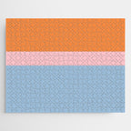 Color Block Striped Solid Orange Pink Light Blue Jigsaw Puzzle Gallery Image 1