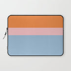 Color Block Striped Solid Orange Pink Light Blue Laptop Sleeve Gallery Image 1