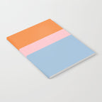 Color Block Striped Solid Orange Pink Light Blue Notebook Gallery Image 2