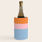 Color Block Striped Solid Orange Pink Light Blue Wine Chiller Gallery Image 3