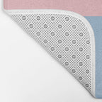 Color Block Striped Solid Orange Pink Light Blue Bath Mat Gallery Image 2