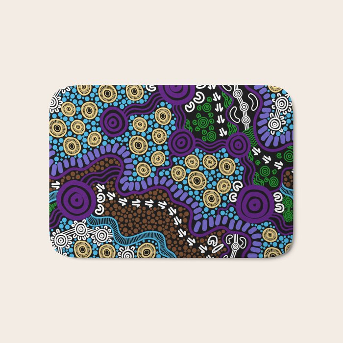 Authentic Aboriginal Art - Untitled Bath Mat Gallery Image 1