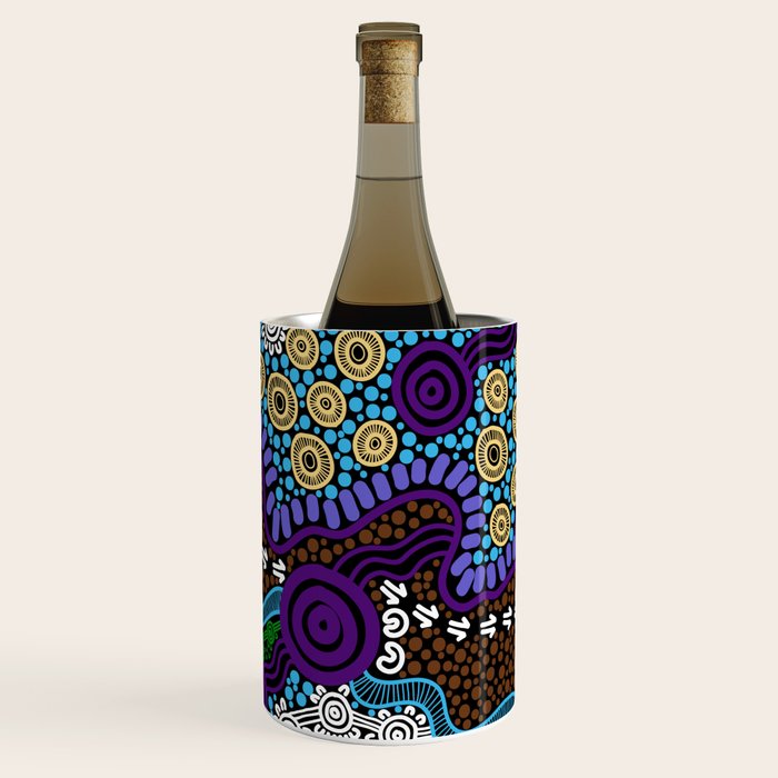 Authentic Aboriginal Art - Untitled Wine Chiller Gallery Image 2