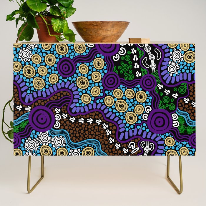 Authentic Aboriginal Art - Untitled Credenza Gallery Image 1