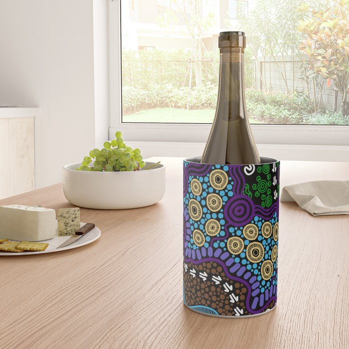 Authentic Aboriginal Art - Untitled Wine Chiller Gallery Image 4