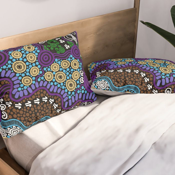 Authentic Aboriginal Art - Untitled Pillow Sham Gallery Image 2