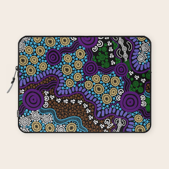 Authentic Aboriginal Art - Untitled Laptop Sleeve Gallery Image 1