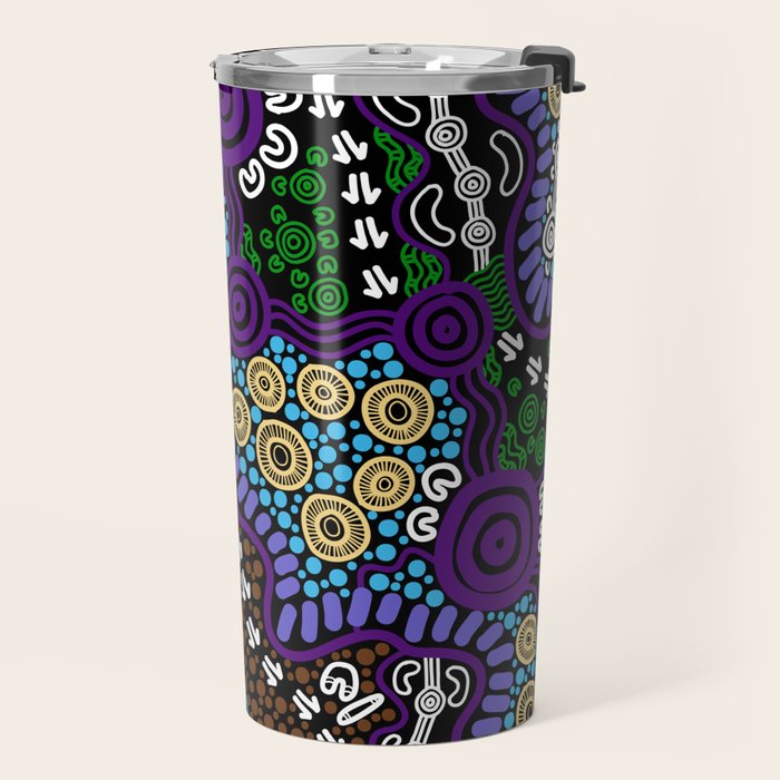 Authentic Aboriginal Art - Untitled Travel Mug Gallery Image 2