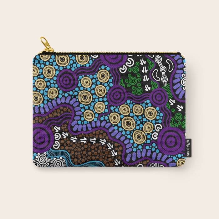 Authentic Aboriginal Art - Untitled Carry All Pouch Gallery Image 1