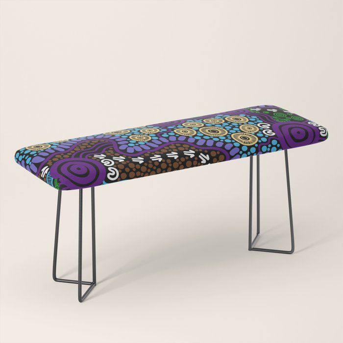 Authentic Aboriginal Art - Untitled Bench Gallery Image 1