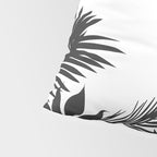 Black And White Palm Leaves Pillow Sham Gallery Image 4