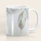 Calm Tropical Foliage Pastel Teal And Grey Coffee Mug Gallery Image 1