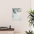 Calm Tropical Foliage Pastel Teal And Grey Poster Gallery Image 2