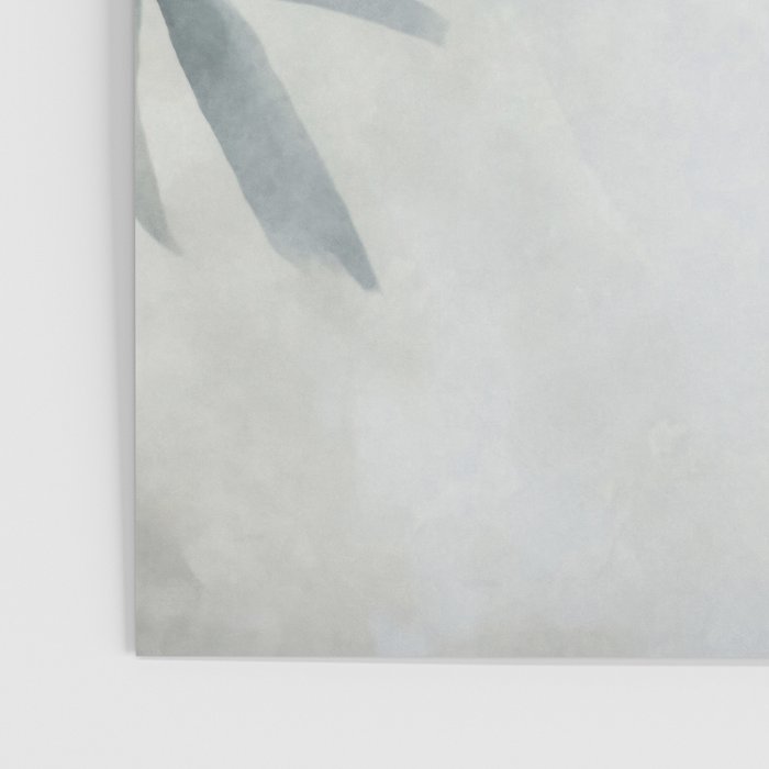 Calm Tropical Foliage Pastel Teal And Grey Poster Gallery Image 3