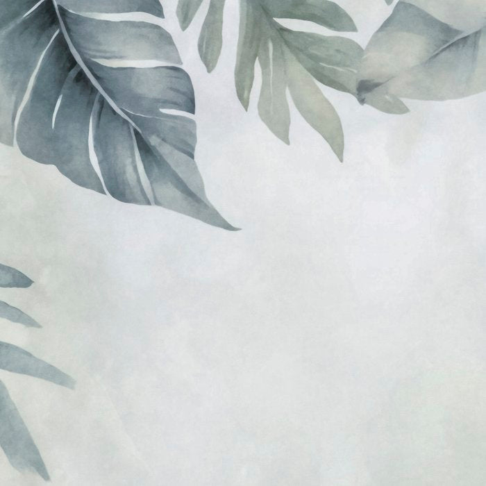 Calm Tropical Foliage Pastel Teal And Grey Coffee Mug Gallery Image 2