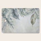 Calm Tropical Foliage Pastel Teal And Grey Cutting Board Gallery Image 1